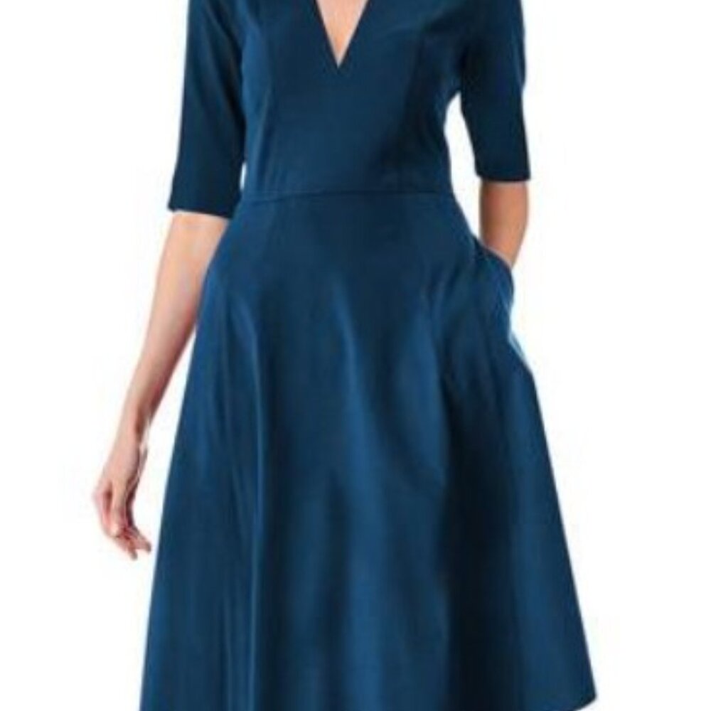Cotton jersey fit-and-flare dress